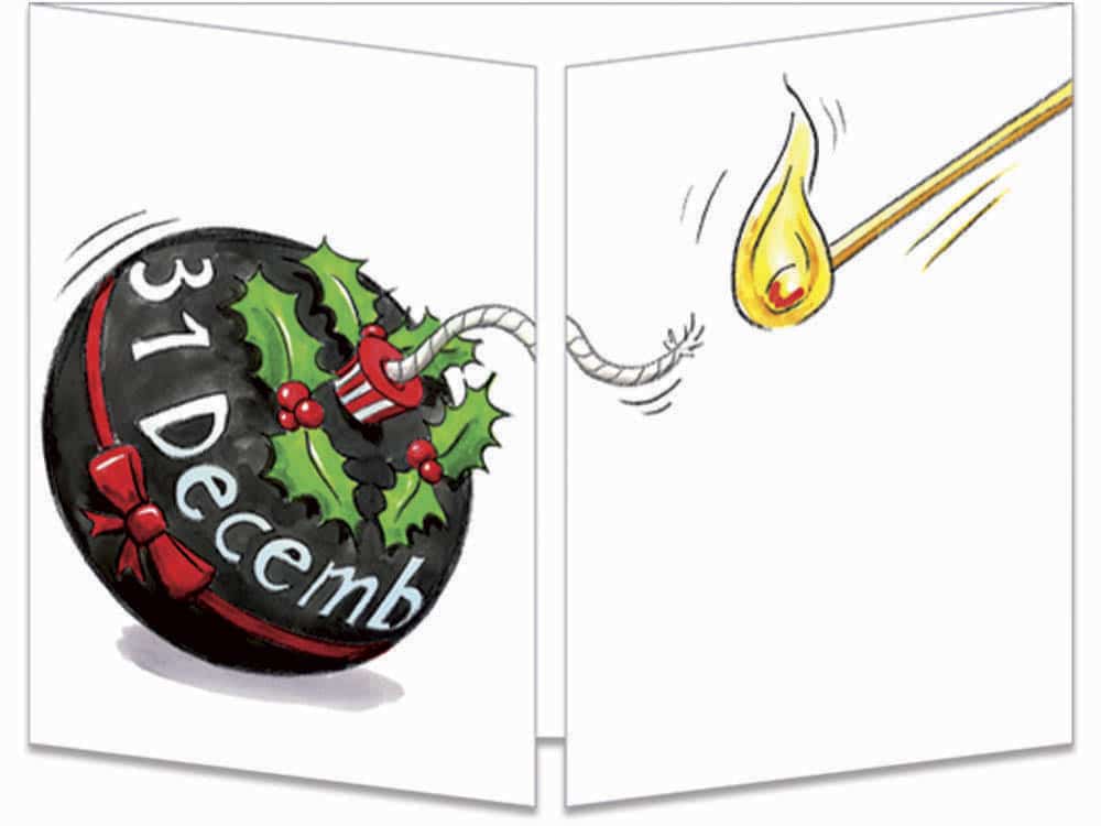La bombe du nouvel an achat Cartes postales