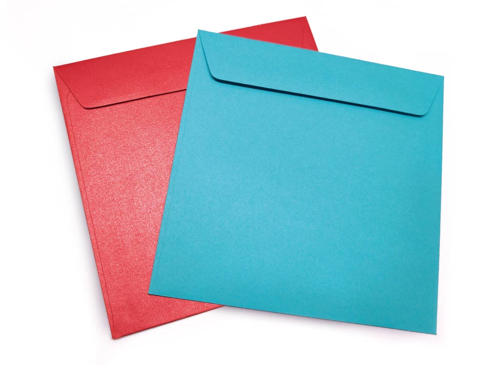 Petite enveloppe bleue (14 x 12,5 cm) - 100% personnalisable